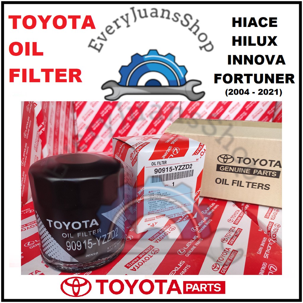 ๑ Toyota Oil Filter Innova Fortuner Hiace Hilux ( 90915-YZZD2 , VIC C ...