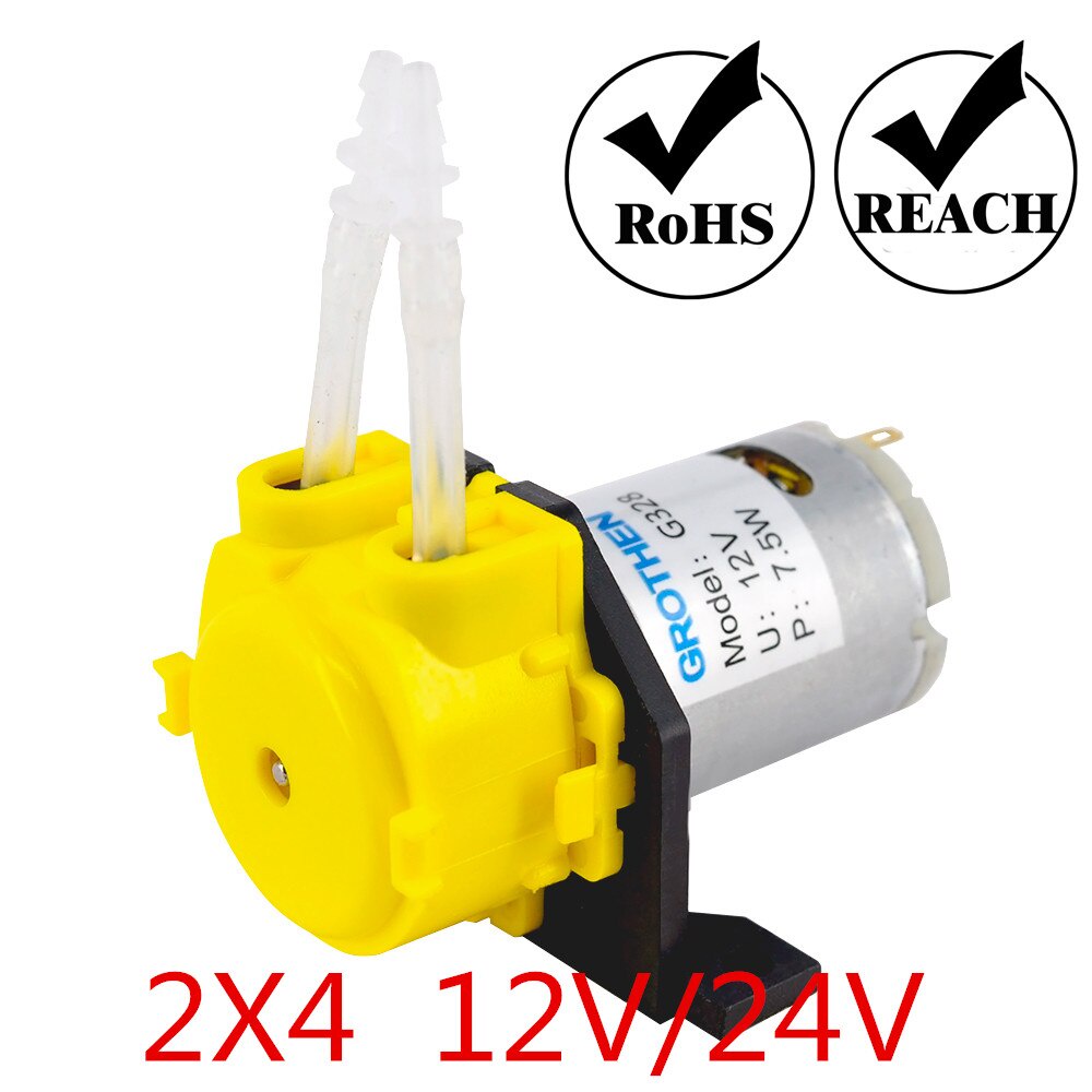 24V/12V DC DIY Colour Dosing Pump Peristaltic Dosing Head For Aquarium