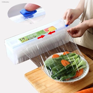 2in1 Plastic Wrap Dispenser Cling Film Dispenser Cutter Saran Wrap