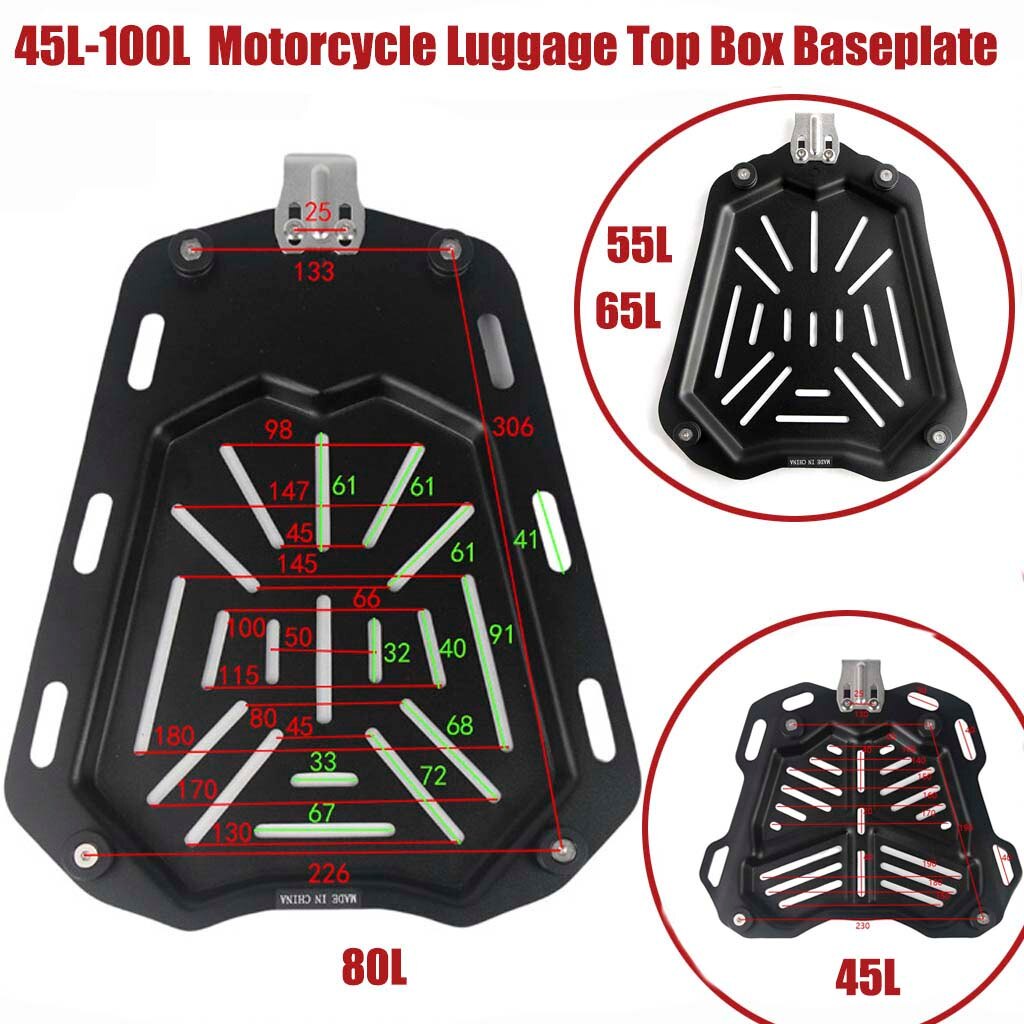 45L 55L 65L 80L 100L Motorcycle Rear Top Luggage Box Storage Case Trunk