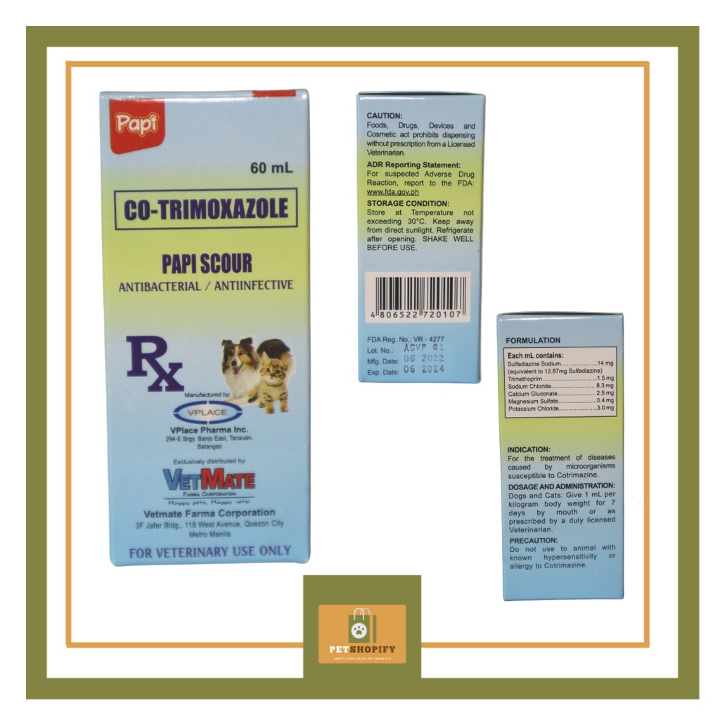 PAPI SCOUR (Oral Suspension Antibacterial) 60ML Shopee Philippines