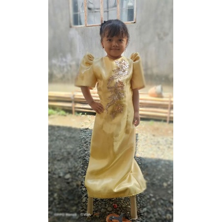 Modern filipiniana gown for fashion kids