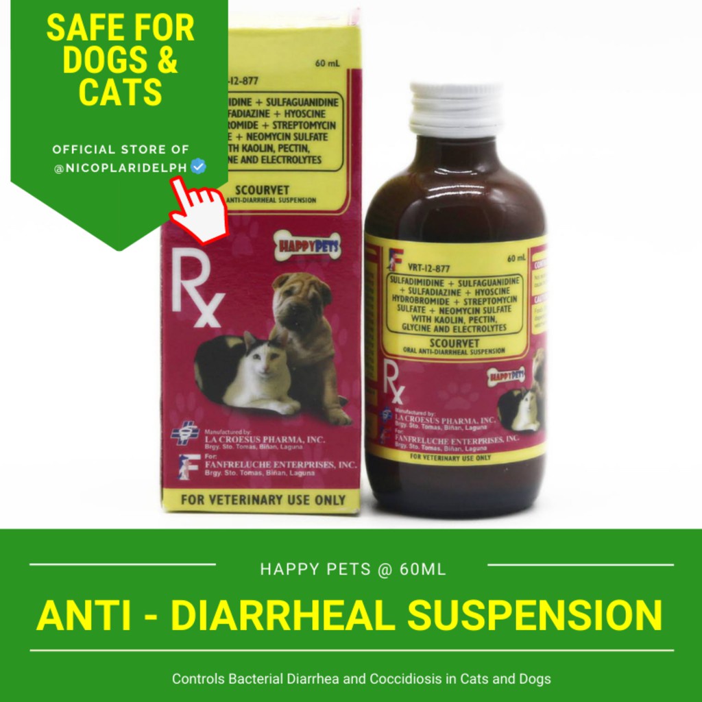 Happy Pets Scourvet Anti Diarrhea for Control of Bacteria and