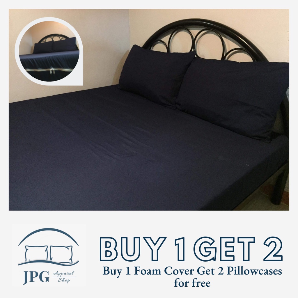 Buy 1 Foam Cover Get 2 Pillowcases] Plain CANADIAN Design 8Inches Thick