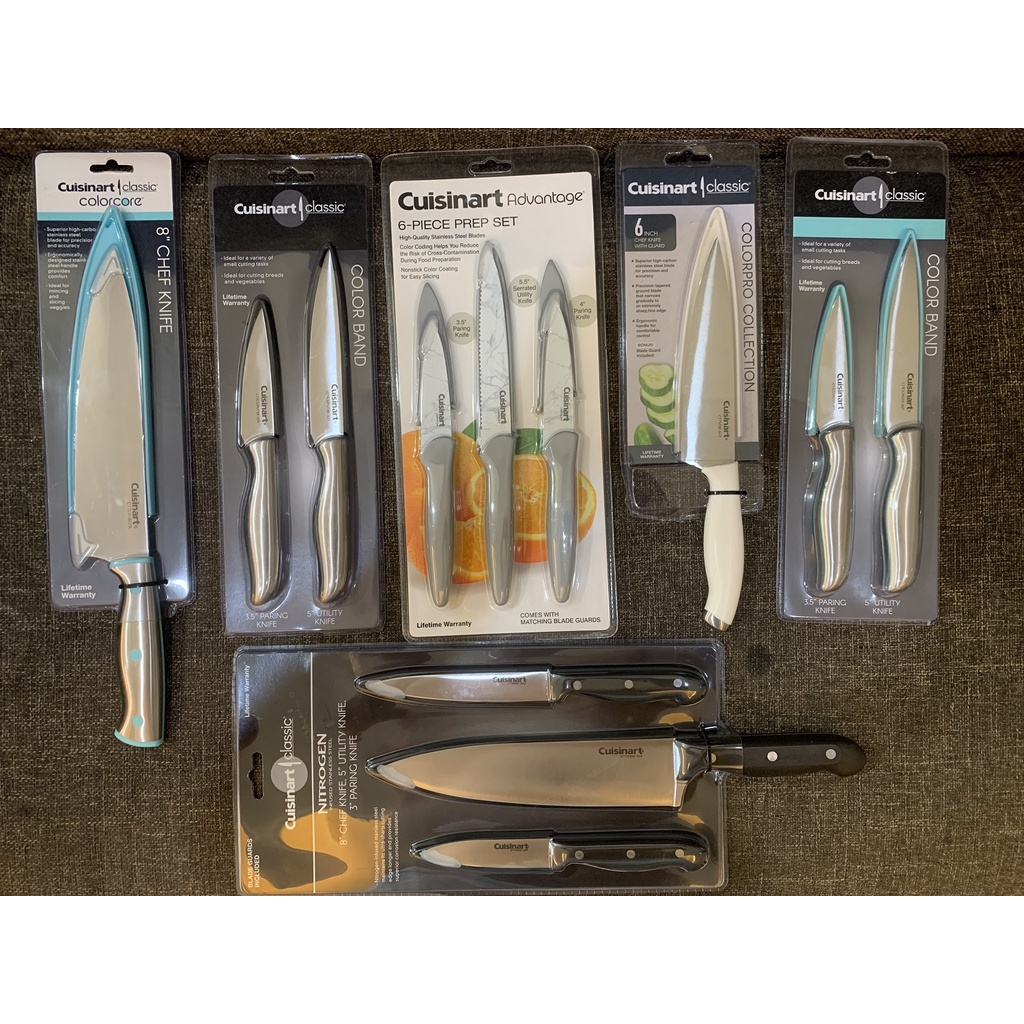 Cuisinart Classic Colorcore Riveted 10pc Stainless Steel Knife Set