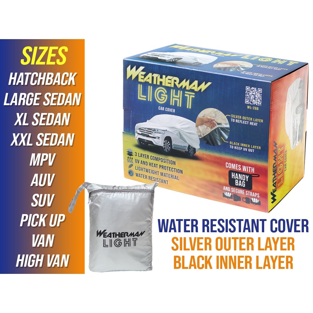 Weatherman LIGHT Water Resistant Car Cover Shopee Philippines