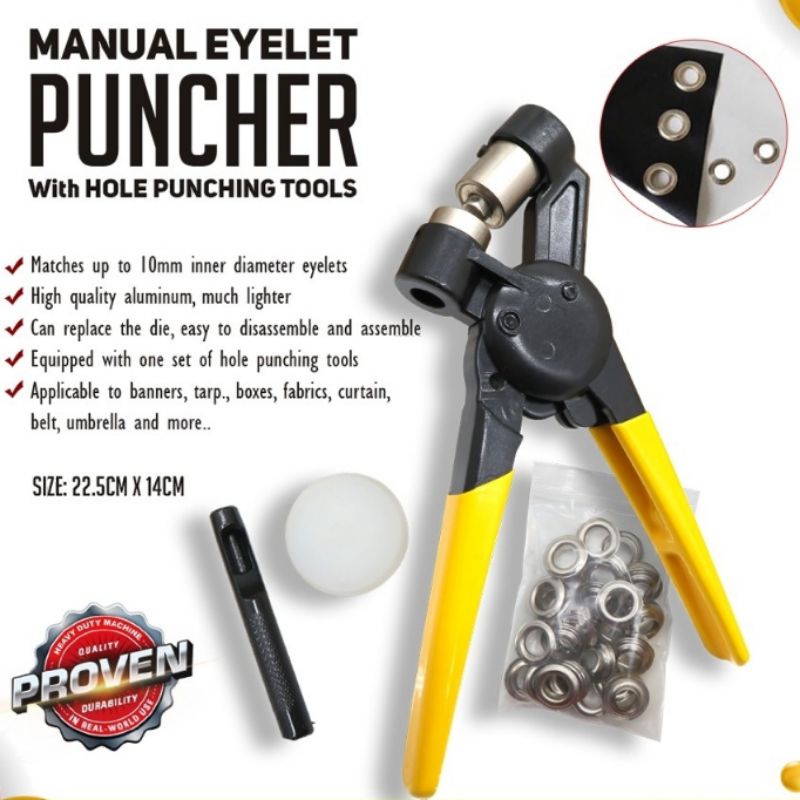 MANUAL EYELET PUNCHER FOR TARPAULIN （10mm） Shopee Philippines