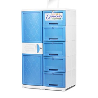 Diamond Closet Cabinet with 2 Big Drawer - Jolly Plastic