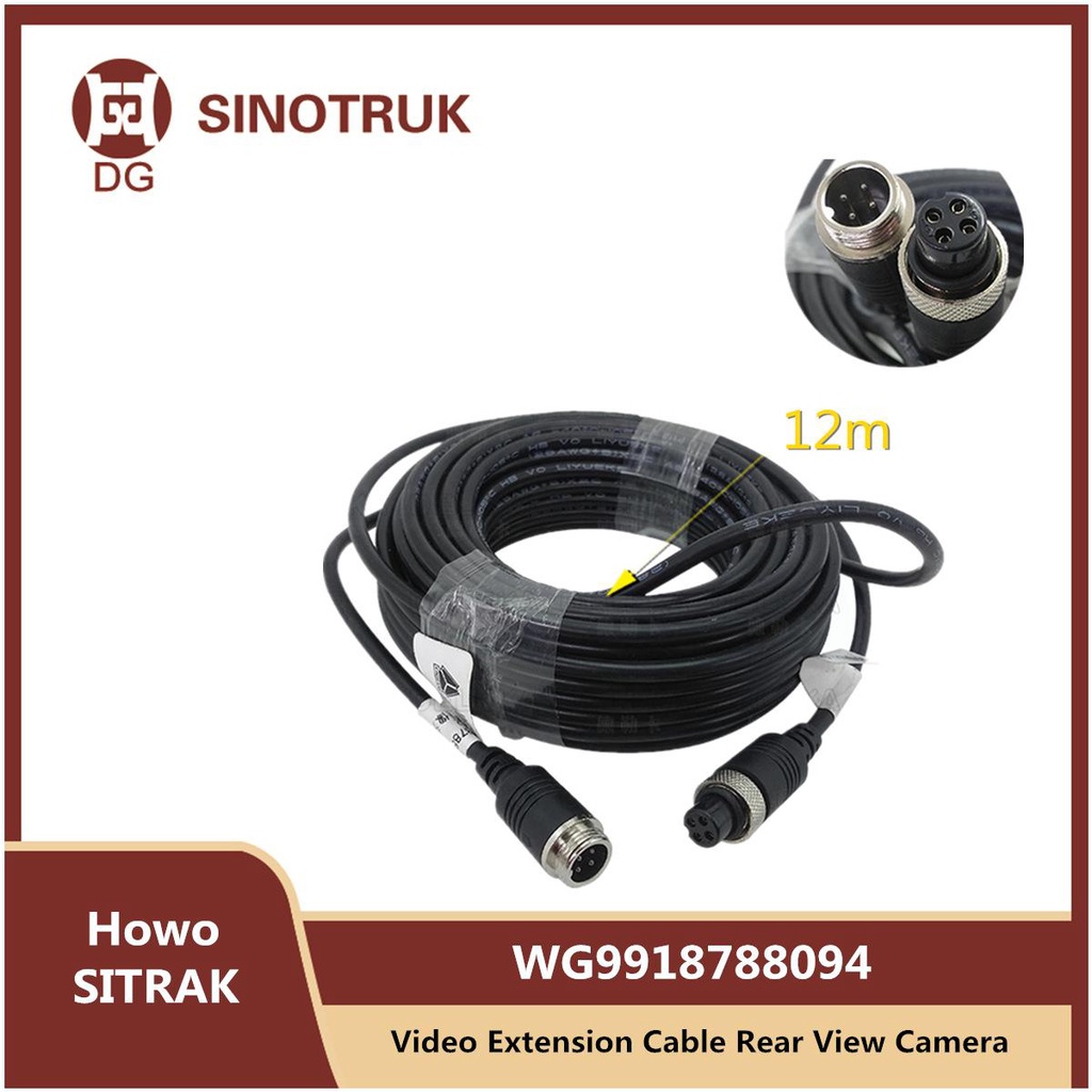 12m Video Extension Cable Rear View Camera WG9918788094 For Sinotruk ...