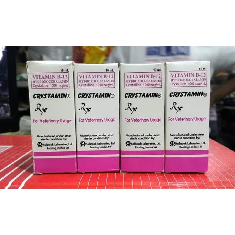♗UK MADE CRYSTAMIN HYPER Vitamin B12 CYANOCOBALAMIN CRYSTALLINE ...