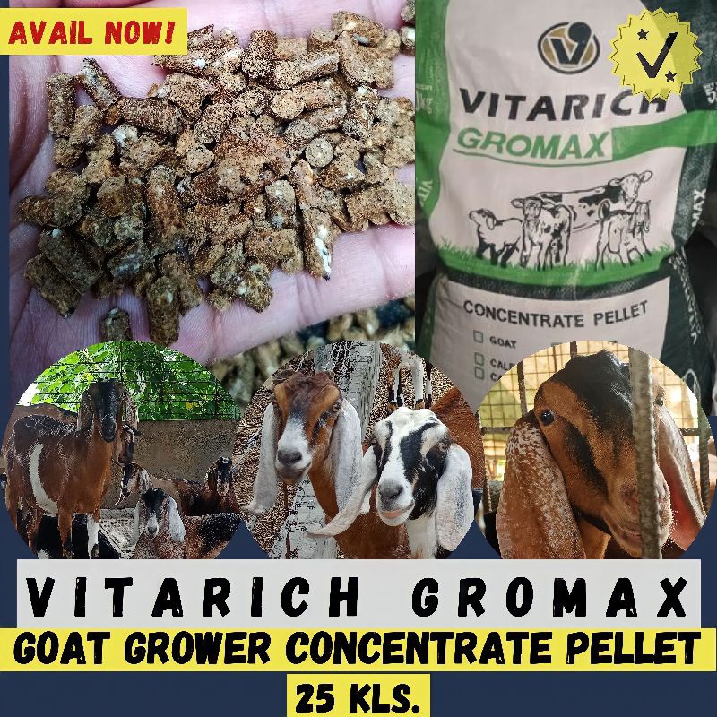VITARICH GROMAX GOAT GROWER CONCENTRATE PELLET 25KLS. | Shopee Philippines