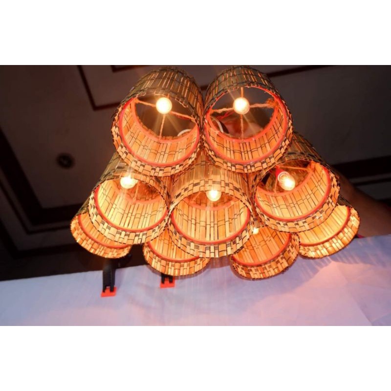 ☒Gazebo/Terrace/Rooftop/bahay kubo Bamboo lights ( chandelier) | Shopee ...