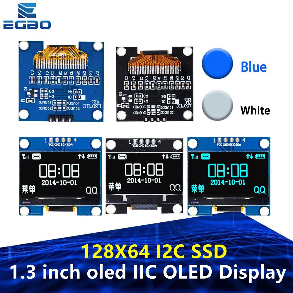 13 Inch Oled Iic Serial White Oled Display Module 128x64 I2c Ssd1306 12864 Lcd Screen Board Vdd