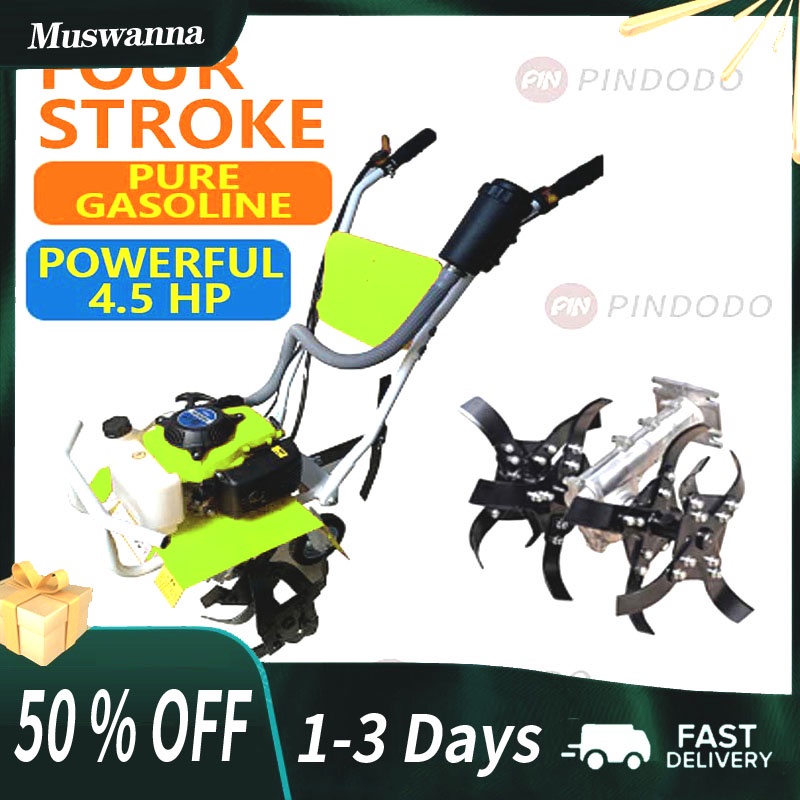 Microtiller, plowing, soil turning and rotary tiller, wasteland