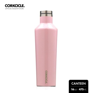 Corkcicle 16 oz Travel Tumbler, Stainless Steel, Triple Insulated, Water  Bottle, Gloss Rose Quartz 