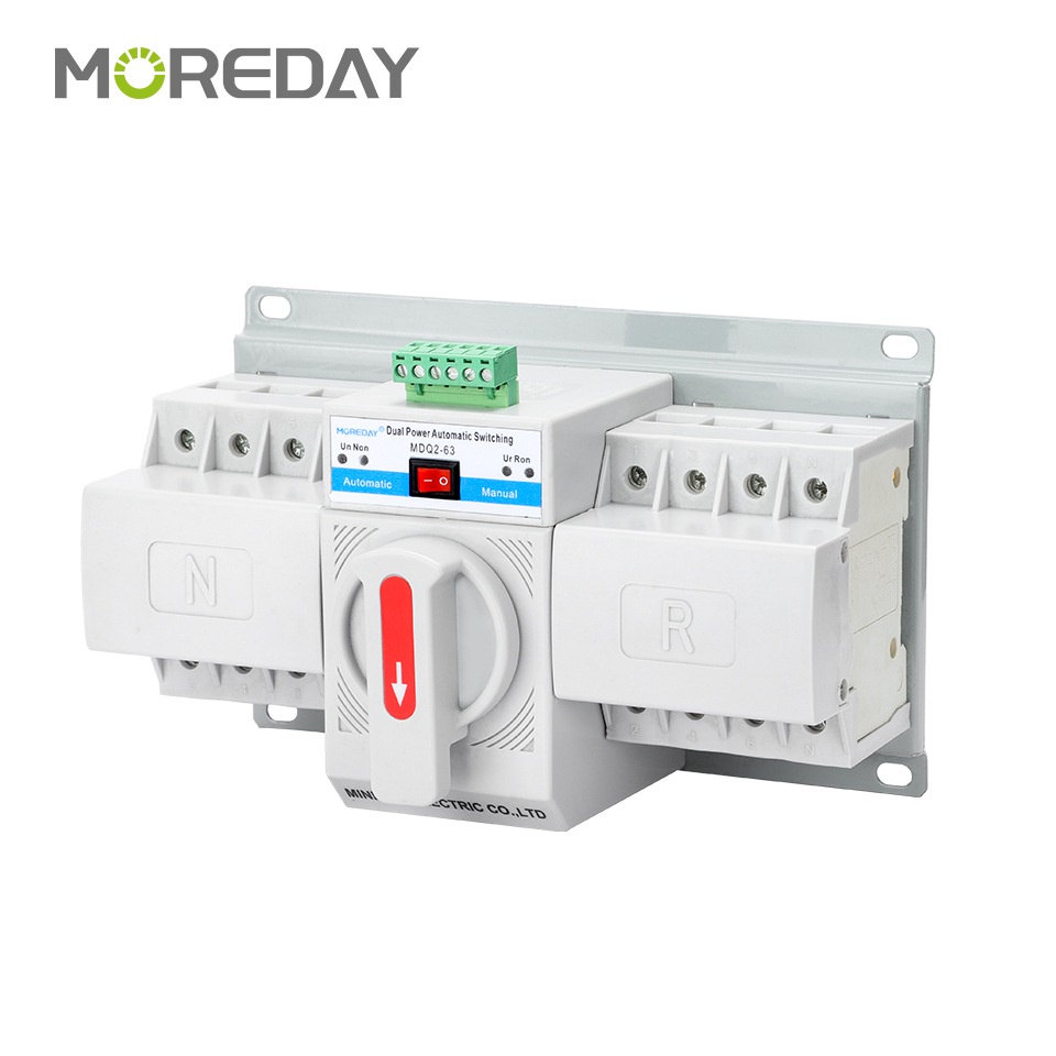 MOREDAY MDQ2-63 Din Rail Power Transfer Switch ATS 2P 3P 4P 100A OEMS ...