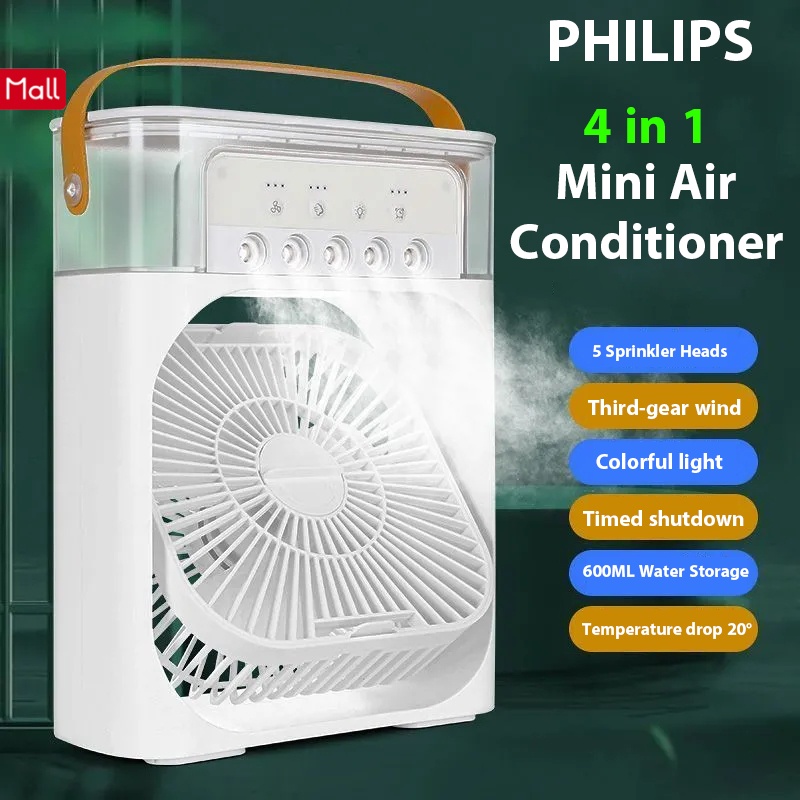PHILIPS 4 In 1 USB Mini Portable Fan Air Cooling Fan Humidifier