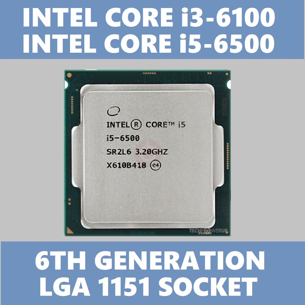 Intel Core i5 6500 i3 6100 i7 6700 6th 7th gen processor cpu LGA 1151 ...