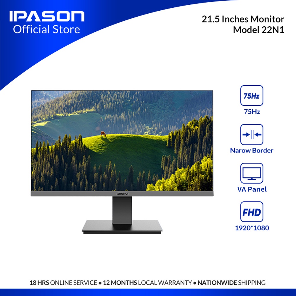 Koorui 22 Inch Monitor Review ✓ Model 22N1 - FHD 1080P 75Hz