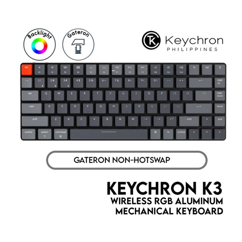 Keychron K3 Mechanical Keyboard (75% Layout, Wired/Bluetooth, RGB ...
