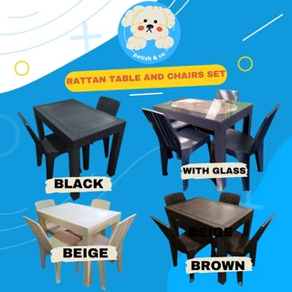 Shop rattan table and chair set for Sale on Shopee Philippines