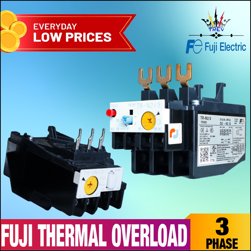 ∋♧TREV Fuji Thermal Overload Relay TRN2/3 TRN3/3 TRON/3 TR5