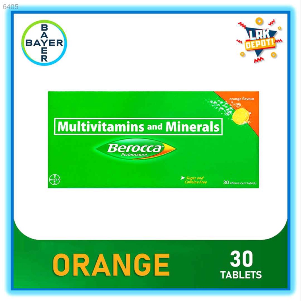 N9990 Berocca Orange Flavor (30 Effervescent Tablets) Multivitamins and