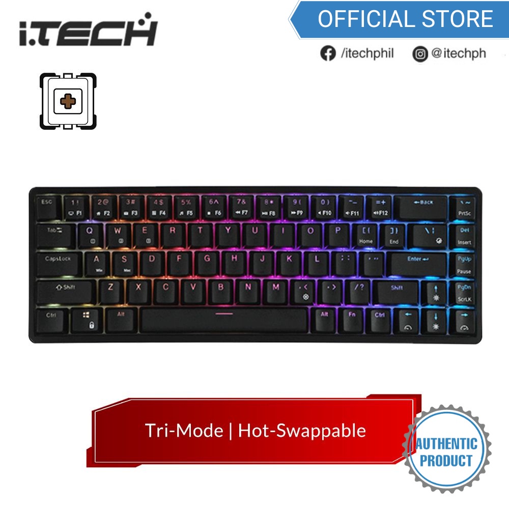 ↂ☃Rk Royal Kludge G68 Tri-Mode Rgb 68-Keys Hot-Swappable Mechanical ...