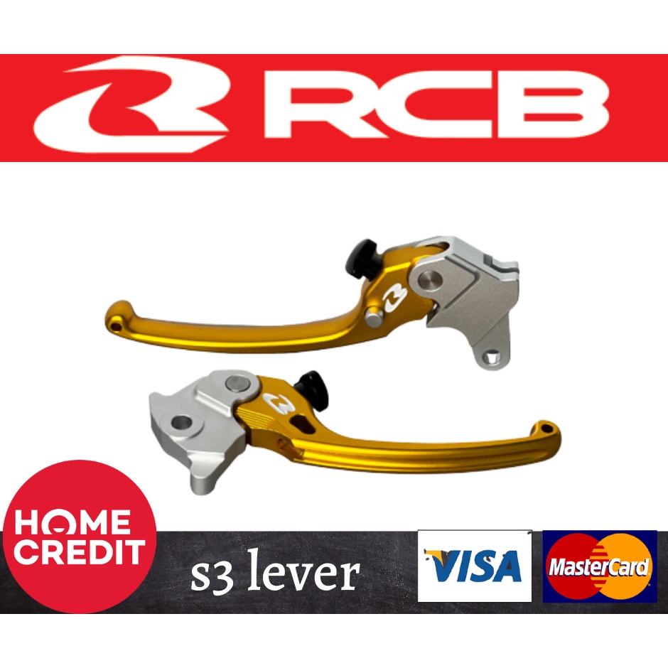 【Hot Sale】NEW! RCB Alloy Brake Lever Set S3 Series for honda click 150 v2 oto klasiko Shopee