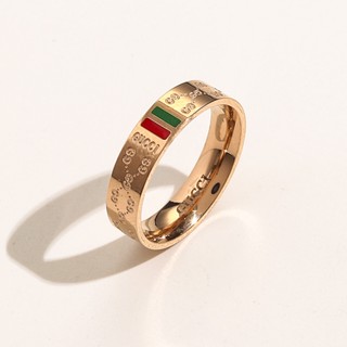 Gucci ring gold on sale red and green