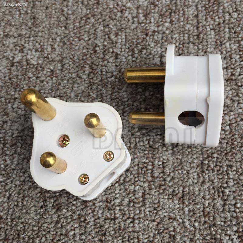 Size South African Power Plug 15a Three Round Pin Plug Bs British Gauge Plug DIY Plug 15A 250VAC
