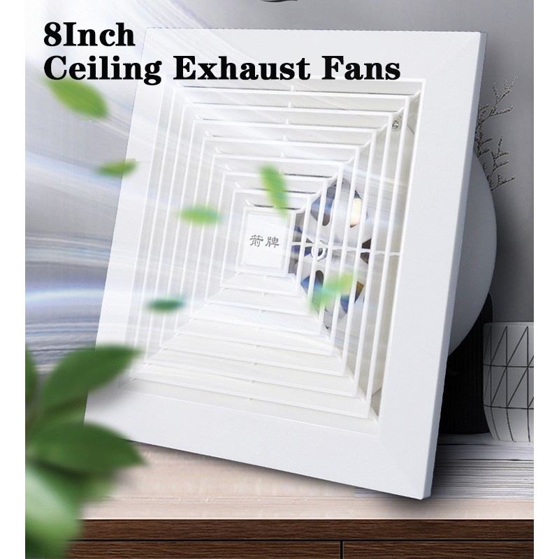 Ceiling Exhaust Fan Bathroom Exhaust Fan 8 inch Ventilation Ventilation Fan Suction Louvre Fans ...