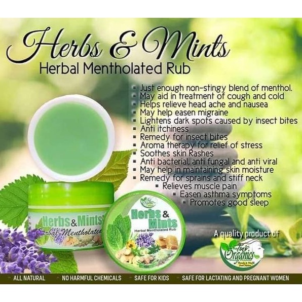 ☁ HERBS ’N MINTS (VAPOR RUB) by Pretty Tin's Organics | Shopee Philippines