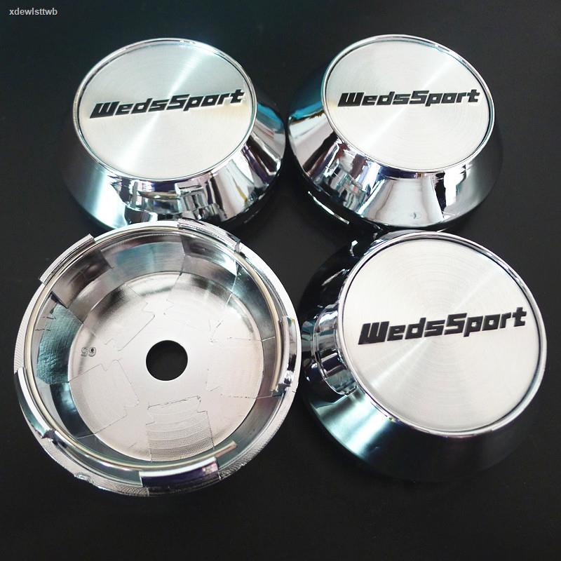 4pcs 65mm WedsSport Wheel Center Caps Hub Weds Sport Logo Emblem Badge