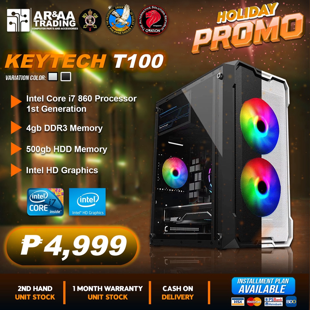 【Hot Sale】System Unit CPU Keytech T100-Intel Core i7 860 Processor- 4gb ...