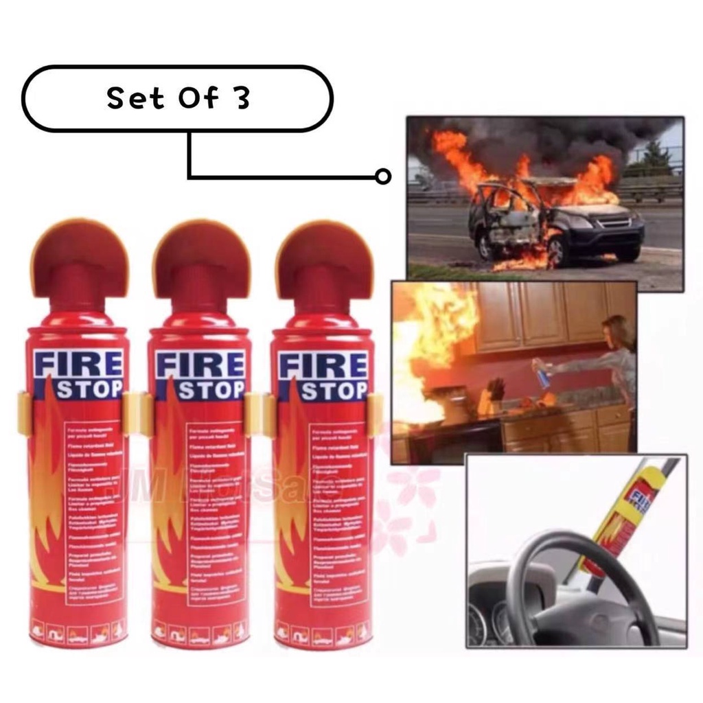 (Set OF 3) Original Car Fire Stop Fire Extinguisher Mini Fire