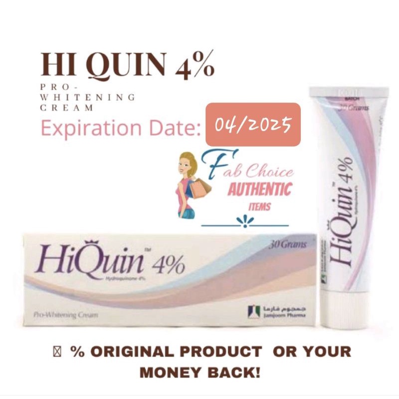 ๑∋Hiquin Hydroquinone Cream Pro Whitening 4 30G Exp.Date 04/2025