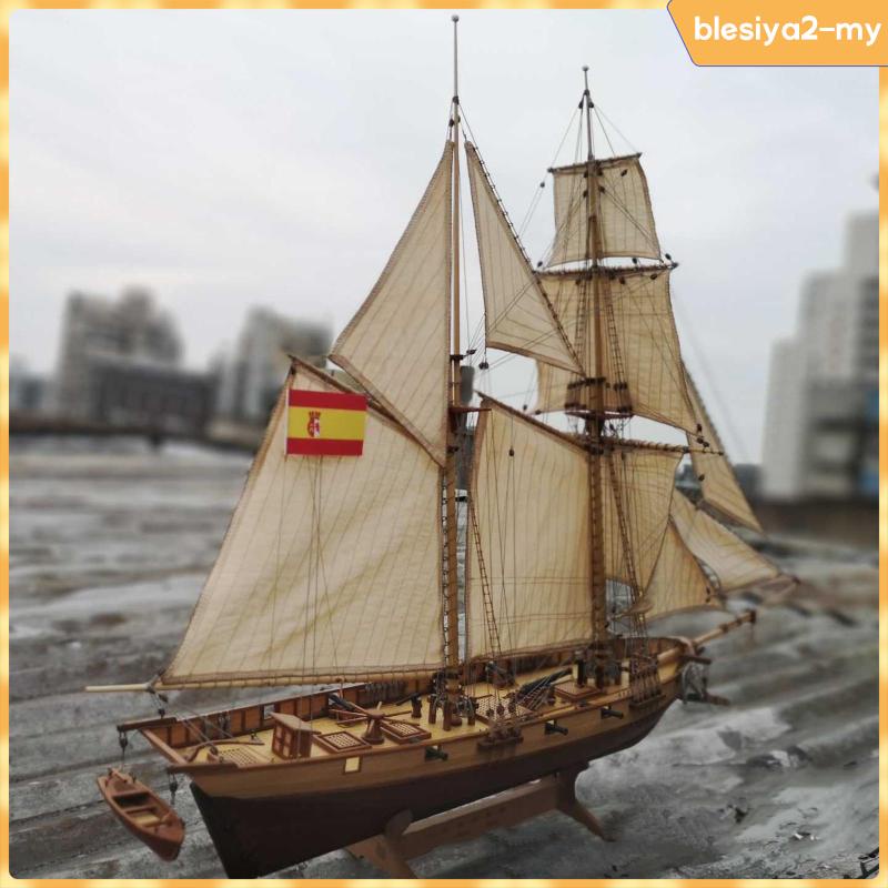 ☑[BlesiyaedMY] 1/100 Wooden Ship Model Kits Sailing Boat Puzzle Desktop