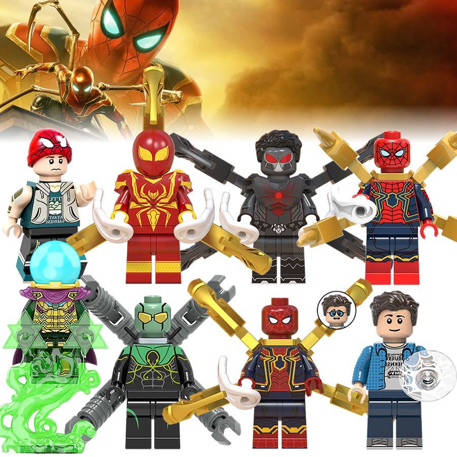 Lego Iron Spider-man Heroes Returnless Building Blocks Minifigures 