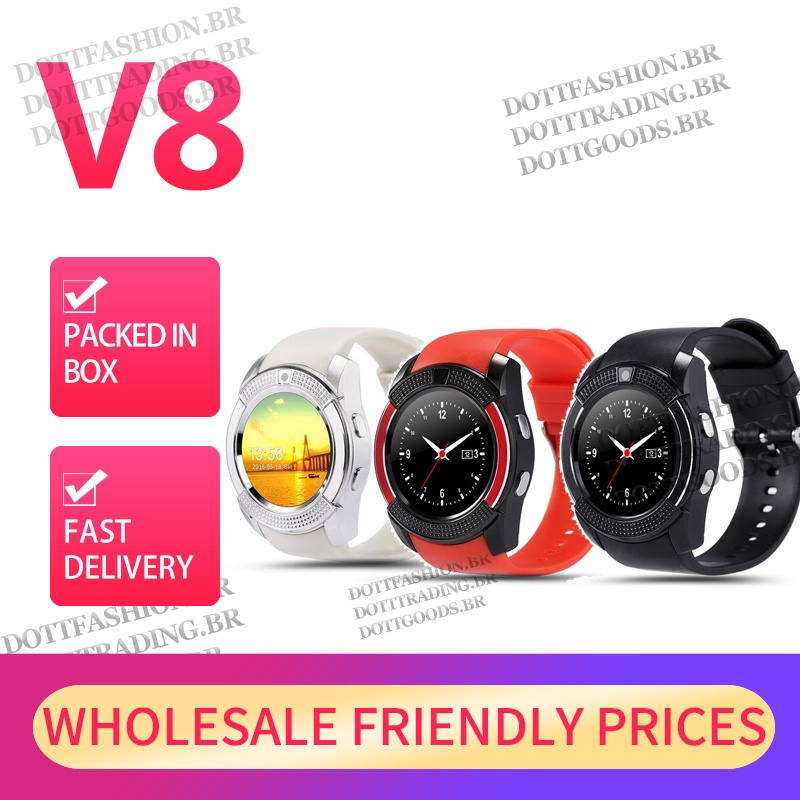 V8 Smart Watch Smart Bluetooth Features Support Health Monitor Shopee