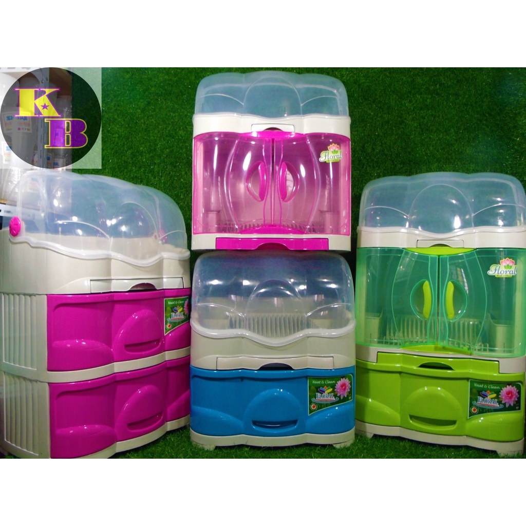 8809 High Quality Floral Dish Drainer and Dish with Drawer