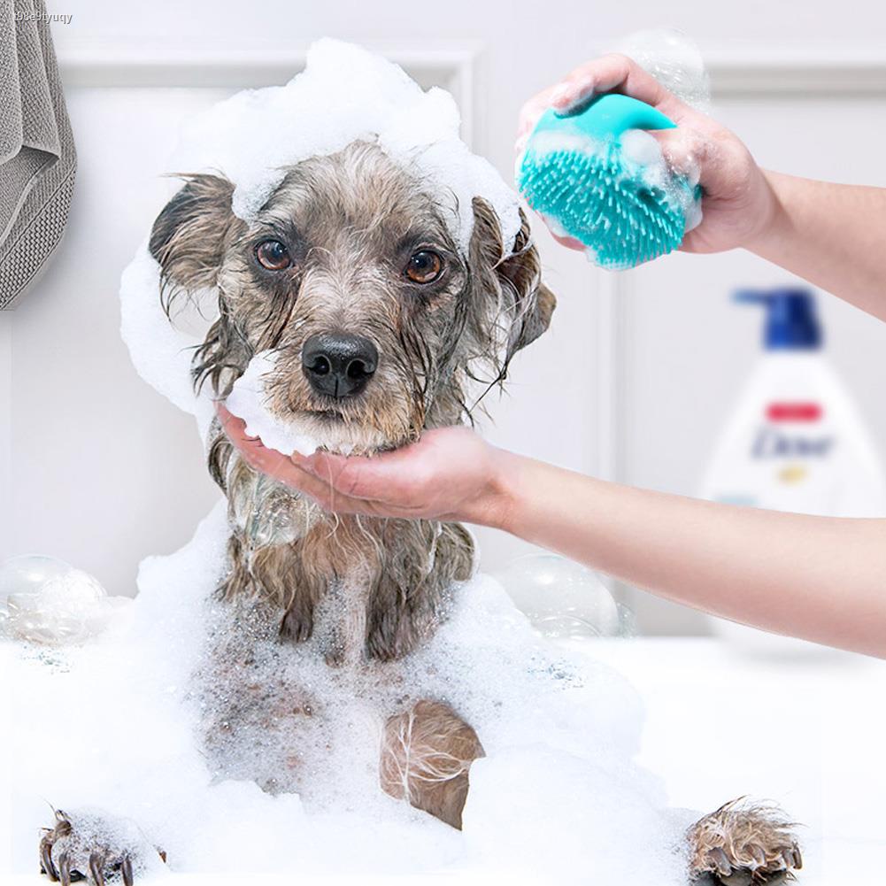 ℗Pet Dog Bathing Massage Brush Shower Shampoo Hair Grooming Scrubber