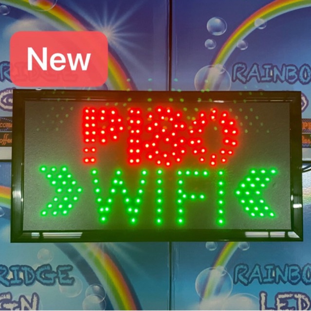 PISO WIFI - RAINBOW BRIDGE LED SIGNAGE ( New-Small-Large) #SIZE:W48cm ...