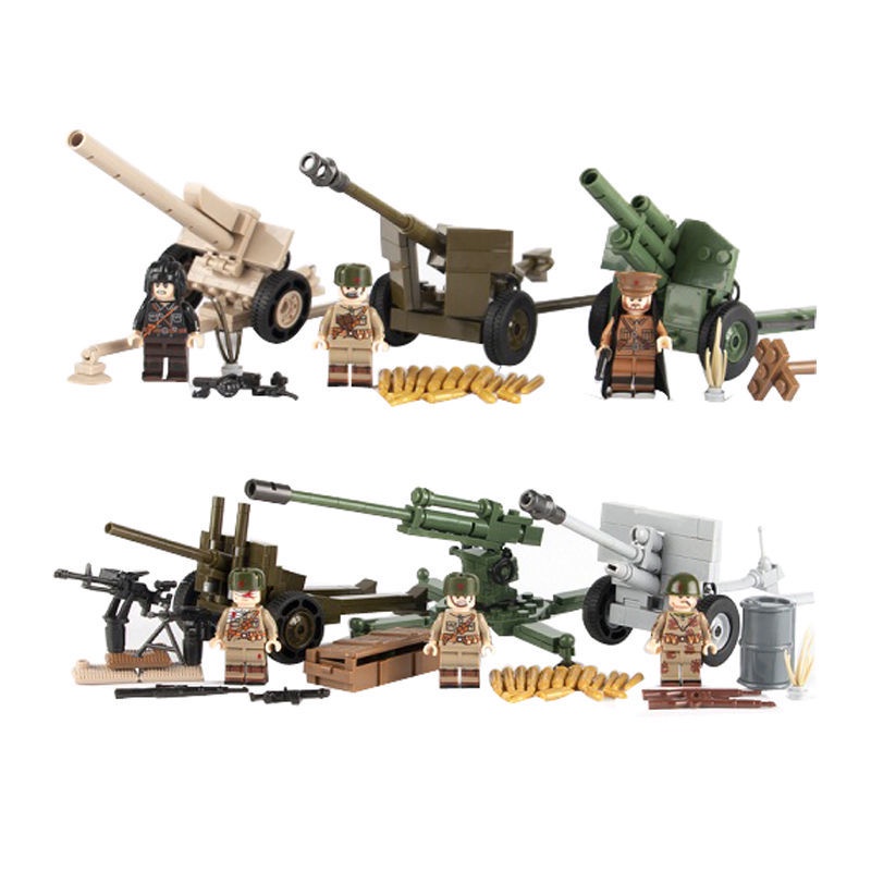 Military Building Blocks World War II Soviet Army Grenades AntiShotgun
