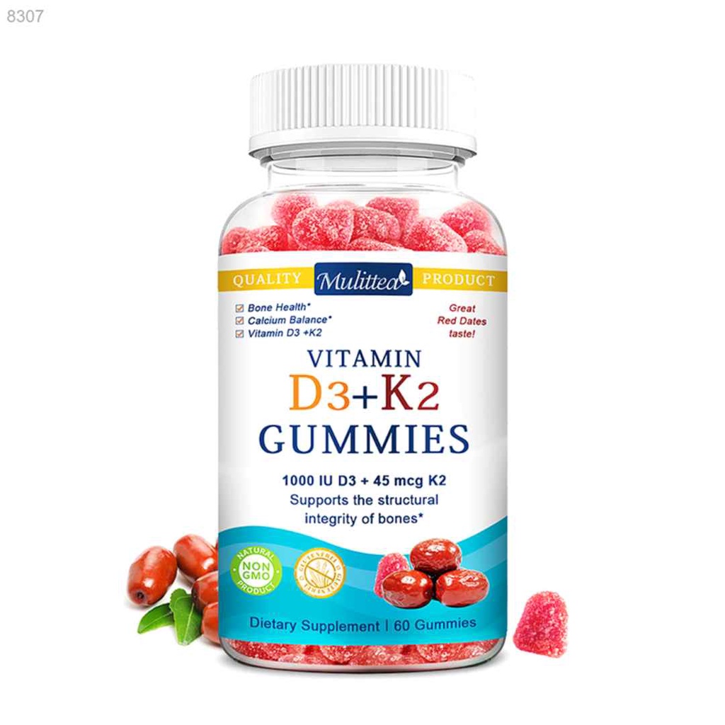 N5018 Vitamin D3 with K2 Gummies 1000 IU Vitamin D3 + 45 mcg Vitamin K2