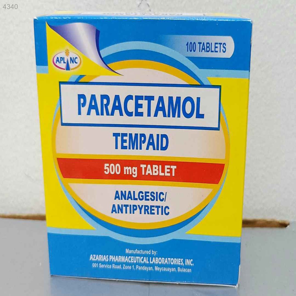 N6653 PARACETAMOL 500mg ( TEMPAID ) 100 tablets Shopee Philippines