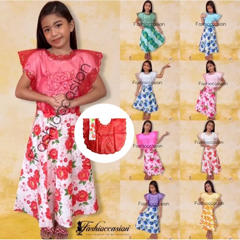 ♕Kimona Sequence for Filipiniana Buwan ng Wika for Kids | Shopee ...