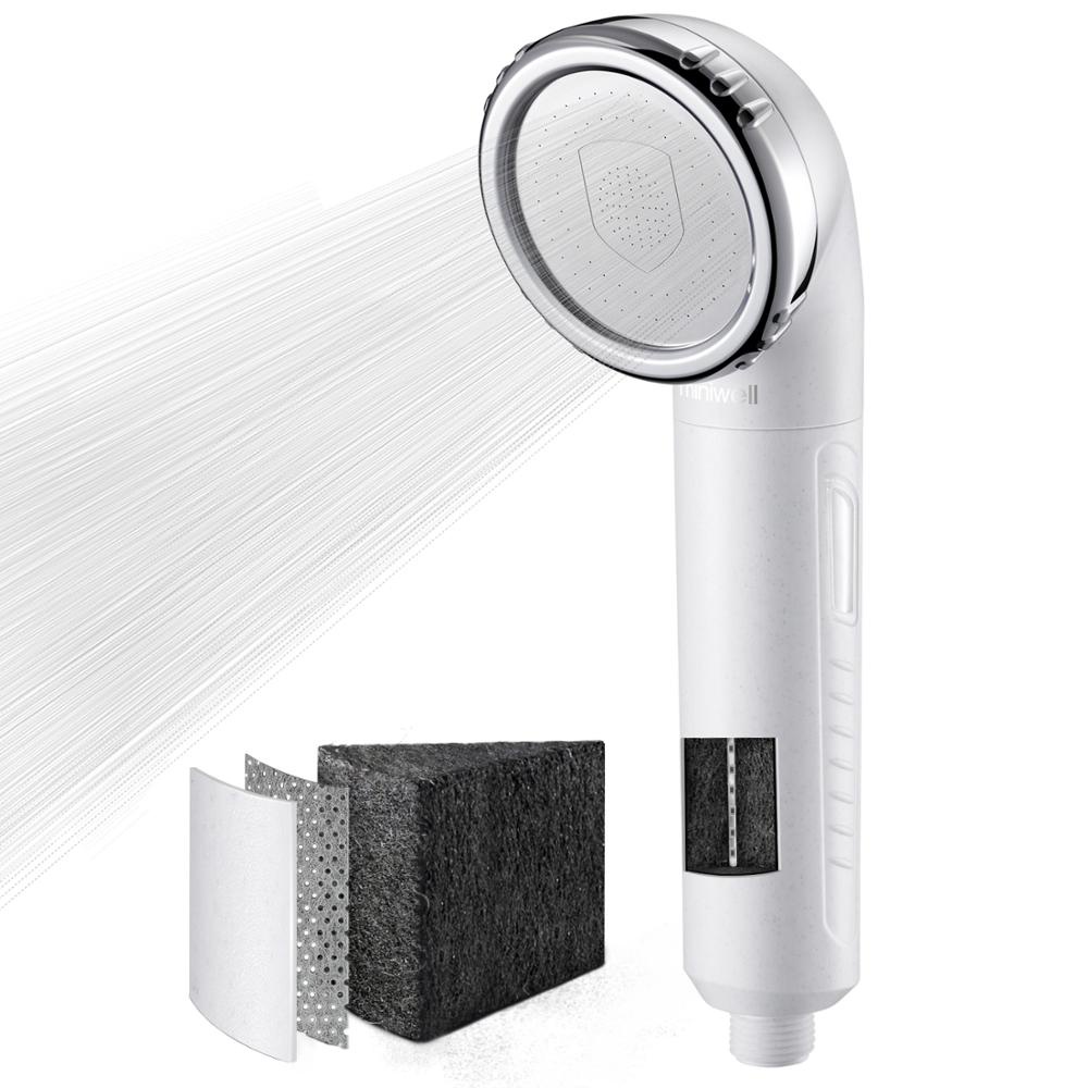 Miniwell Handheld Shower Head with Filter Multi Stage Filtration