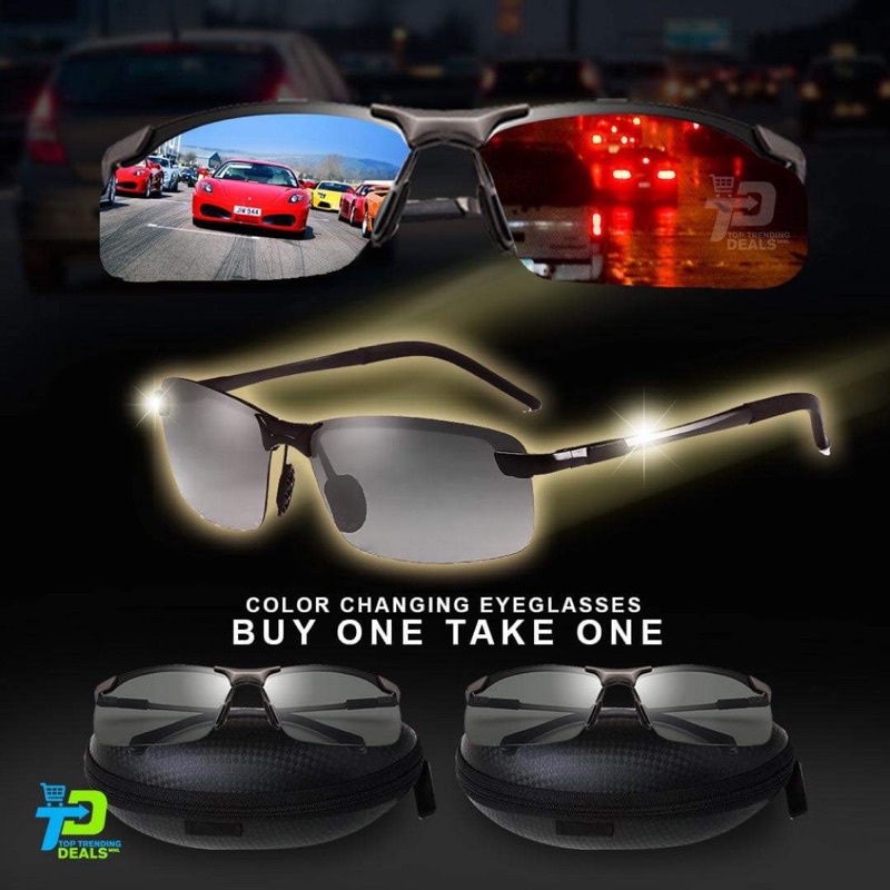 1PC Polarized Day & Night Color Changing Eyeglasses (Japan Tech