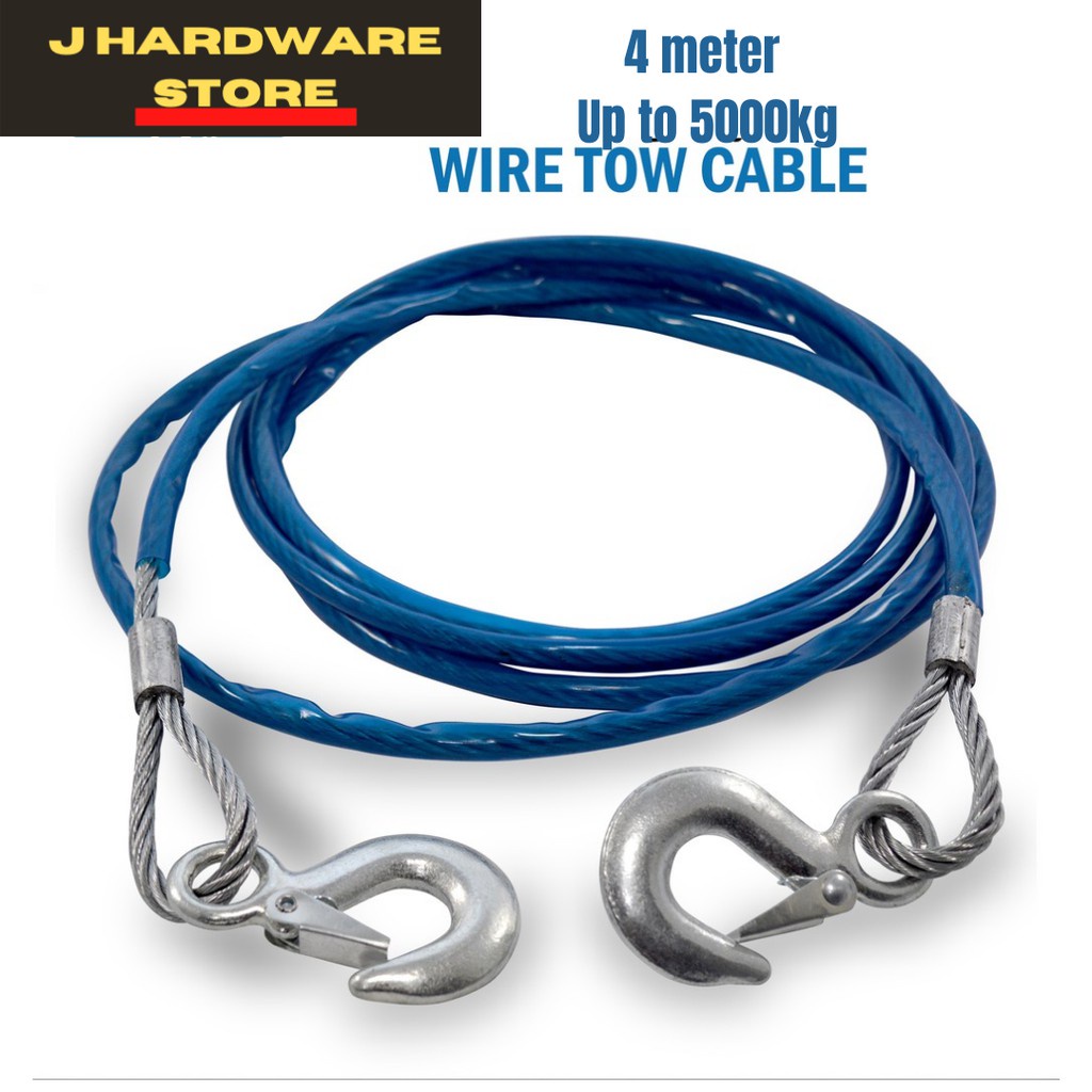 4m 5 Tons heavy duty Wire Cable High Strength Safety Hook Steel Wire ...